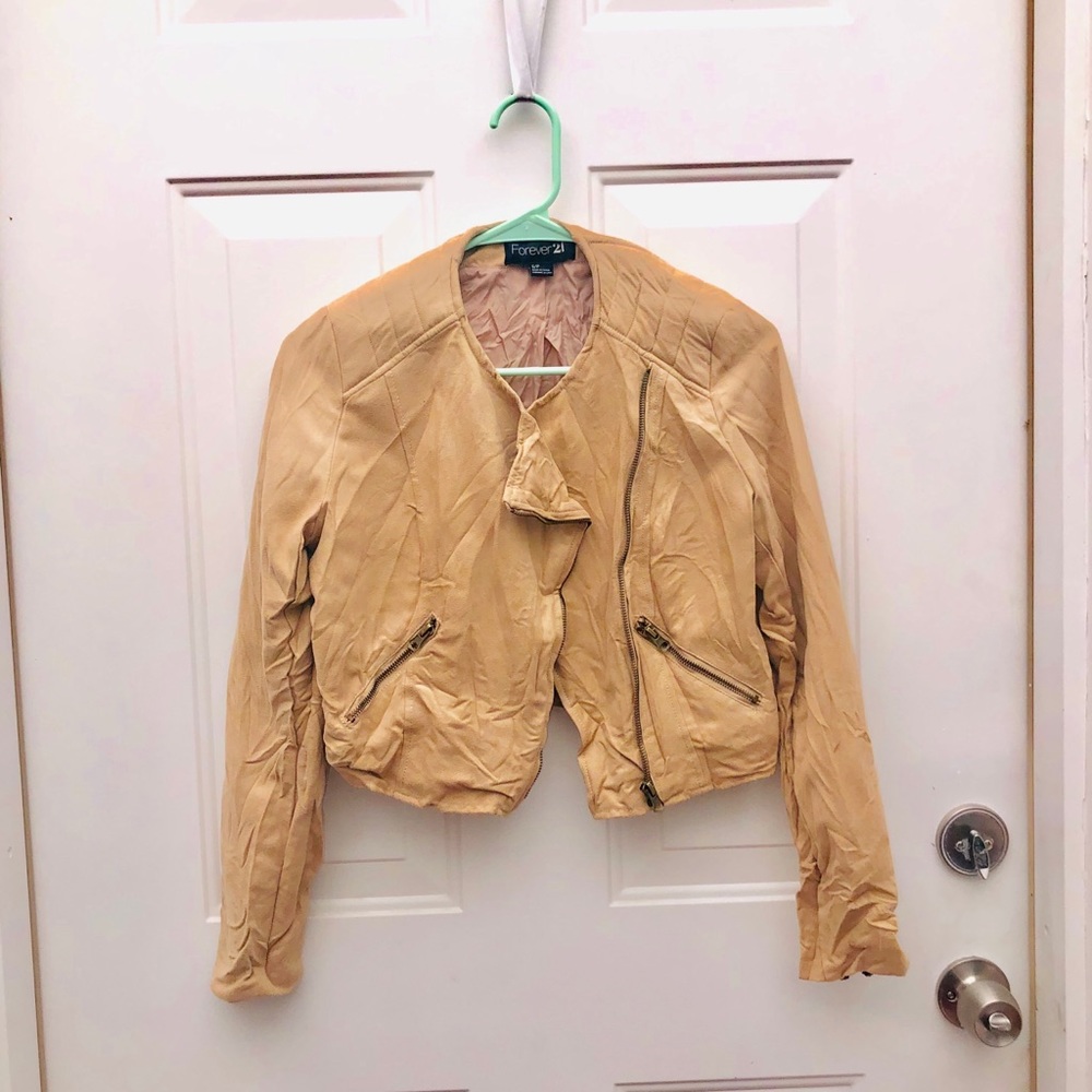 Forever 21 Crop jacket in Tan